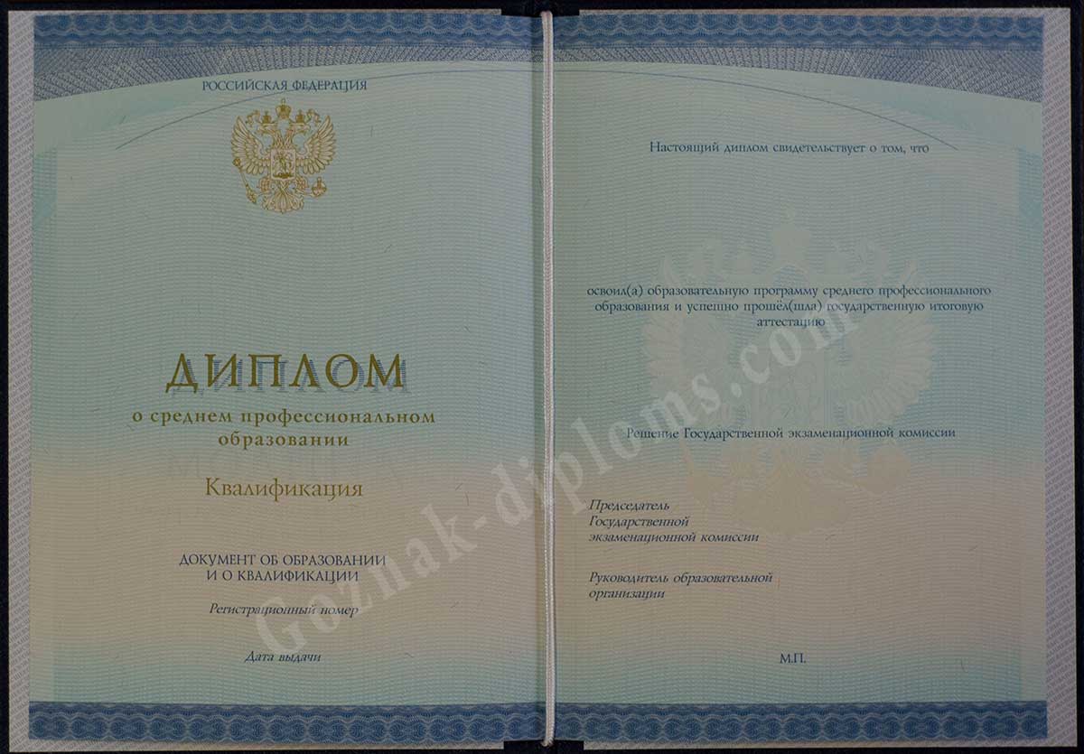 Диплом техникума или колледжа 2014-2026